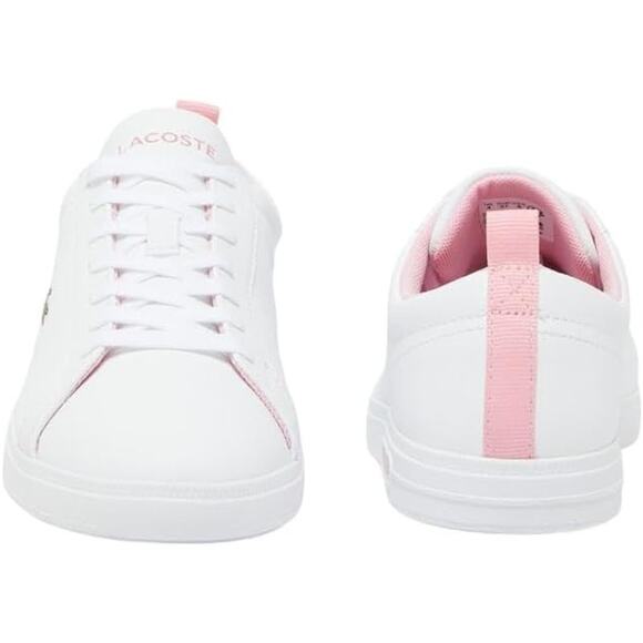 NWT Lacoste Women's Court Base Sneaker, White/Light Pink-SZ 9.5 - Picture 4 of 7